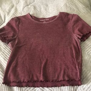 american eagle waffle baby tee
